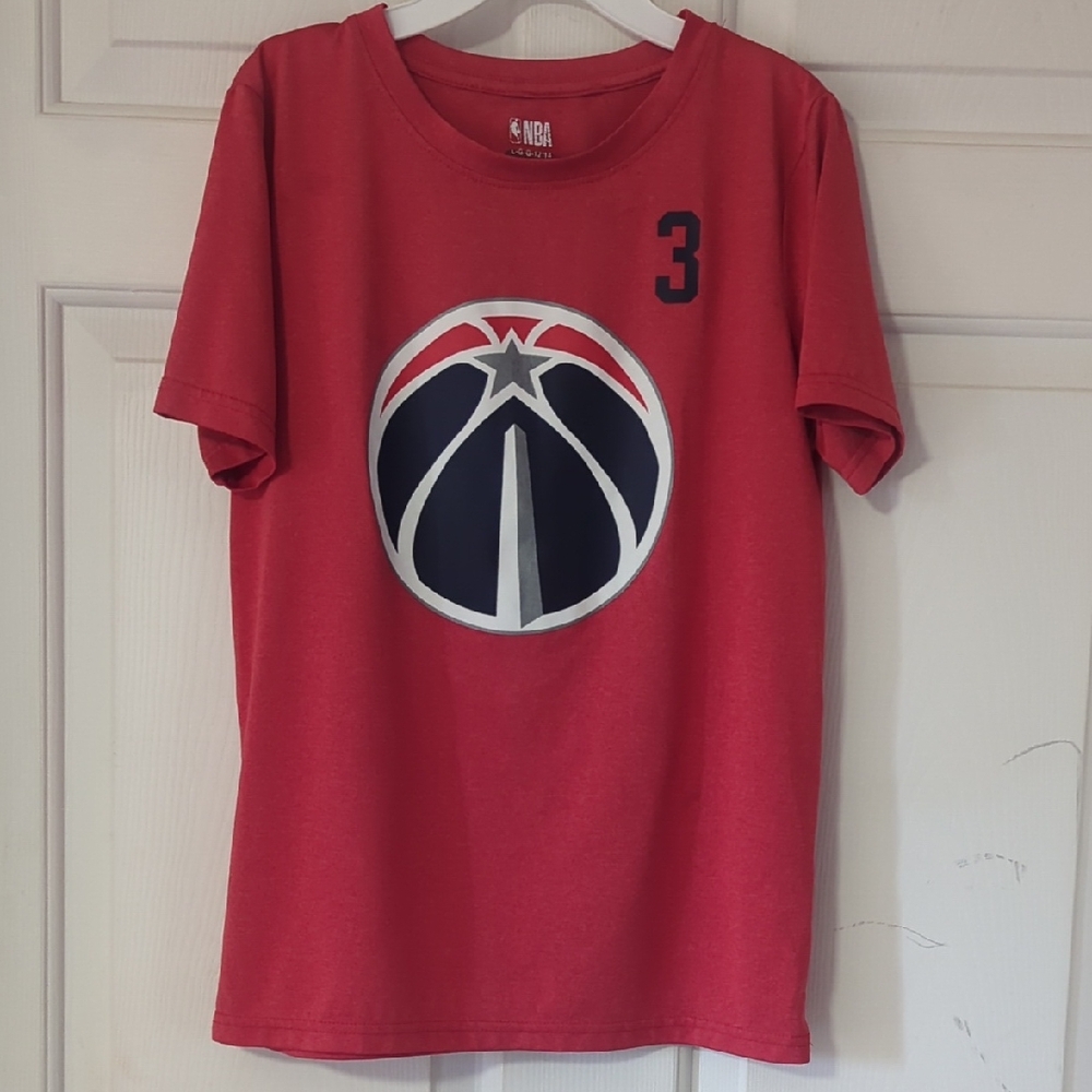 NBA Red Short Sleeve Tees Basketball Graphic
